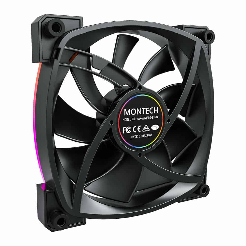 (image for) Montech AX140 PWM Black 140mm ARGB Case Fan